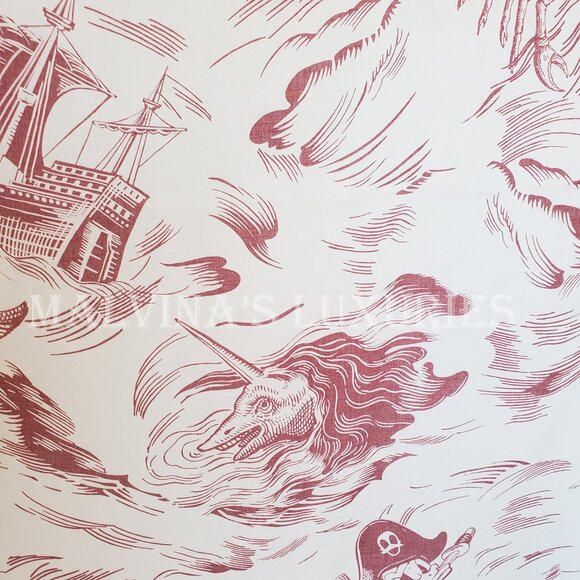 GUCCI SCARF 463508 DISNEY SEA STORM PRINT RED WHITE MODAL SILK SQUARE 55" - Picture 5 of 16